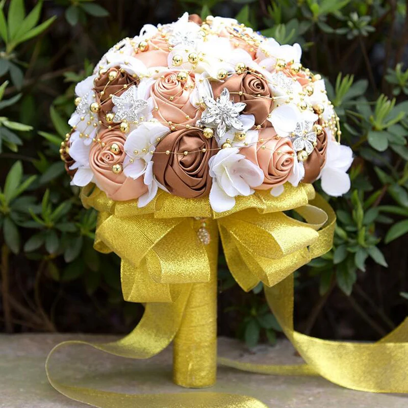 

Свадебный букет невесты в деревенском стиле REDJCK, Шелковый букет невесты с искусственными цветами, букет невесты высокого качества