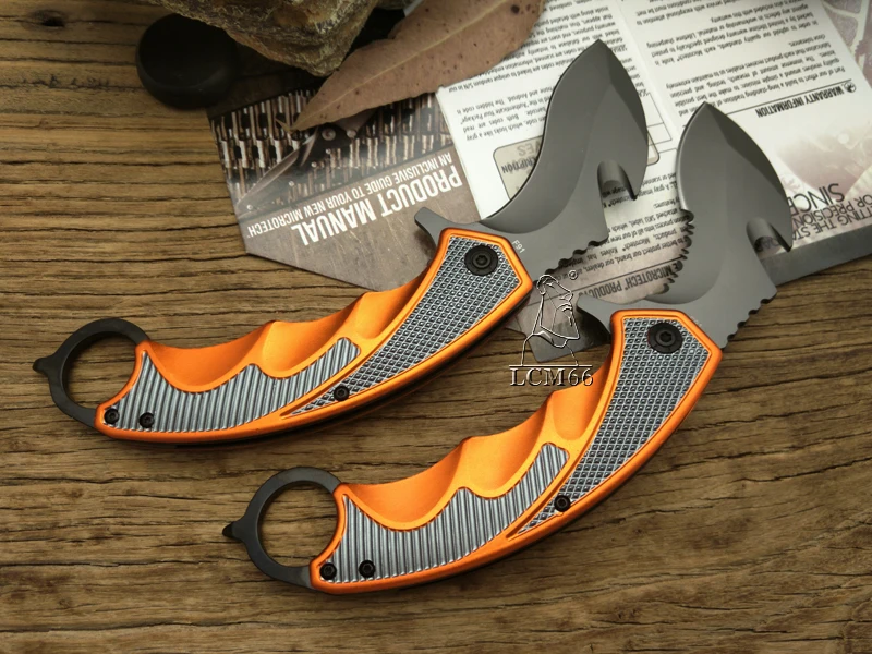 LCM66 Karambit складной нож, лиса коготь нож csgo подарок тактический карманный нож, Открытый Кемпинг джунгли выживания битва самообороны