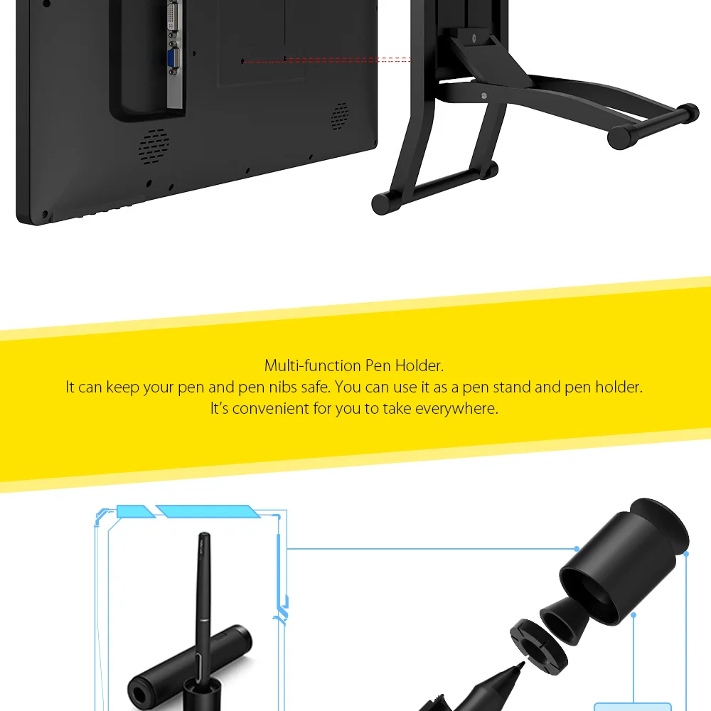 Монитор планшет для рисования XP Pen Artist 22E Pro HD ips графичиский дисплей планшет для рисования с экспресс-клавишами подходит для правши и левши 8192