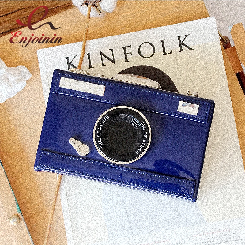 Vintage fashion pu leather camera model casual personality clutch bag ladies chain shoulder handbag mini purse messenger | Багаж и сумки