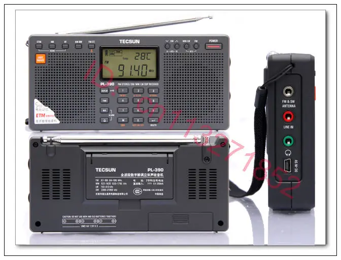 Tecsun PL-390 черный FM / AM LW SW MW двойной спикер радио | Электроника