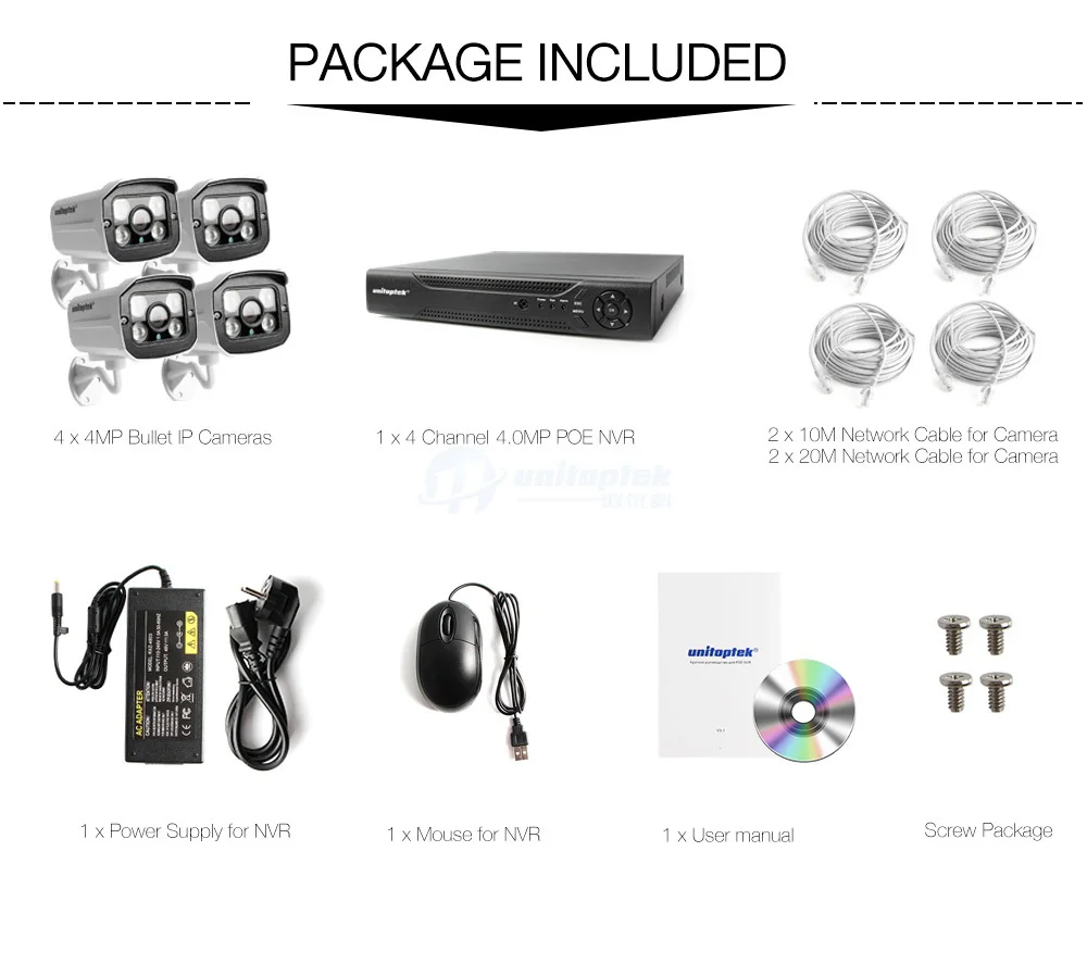4CH 4MP CCTV NVR комплект H.265 POE ip-камера NVR система видеонаблюдения наружная Водонепроницаемая камера видеонаблюдения комплект видеонаблюдения приложение XMEye
