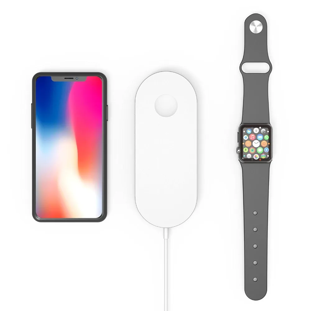 Airpower для iWatch 2 3 4 QI Беспроводное зарядное устройство для iPhone X 8 8plus Быстрая зарядка для Apple Watch Sumsang S9 S8 S7 S6