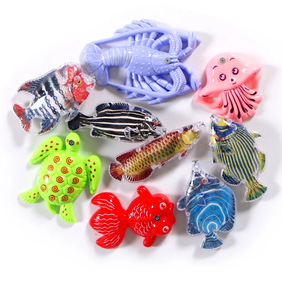 11 шт./компл. Детские интерактивные игрушки для рыбалки|Рыбалка игровые наборы| |