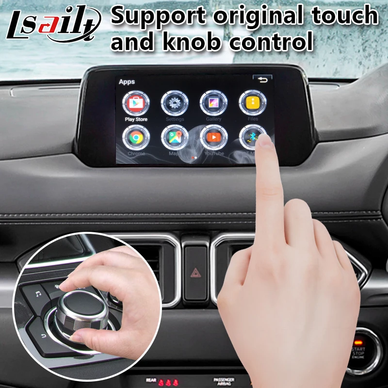 Lsailt Android GPS навигация видео Интерфейс для Mazda CX 5 2016 2020 год с беспроводной carplay android