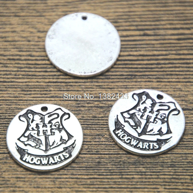15 шт. HP Хогвартс Crest амулеты серебристого оттенка charm подвеска 20 мм | Украшения и
