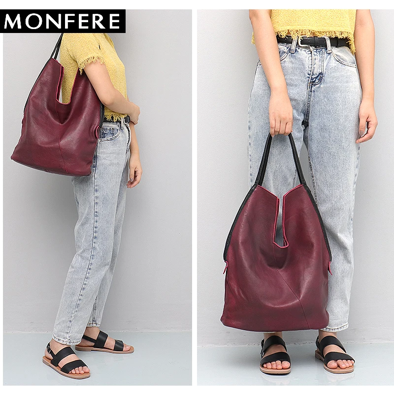 MONFERE 2018 большой Ёмкость Для женщин сумки Tote плеча Классический Винтаж овец