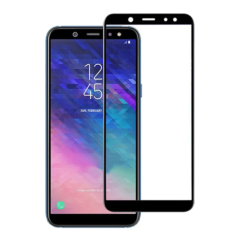 Закаленное стекло с полным покрытием для Samsung Galaxy A3 A5 A7 2016 2017 A6 A8 Plus 2018 J4 J6 защита