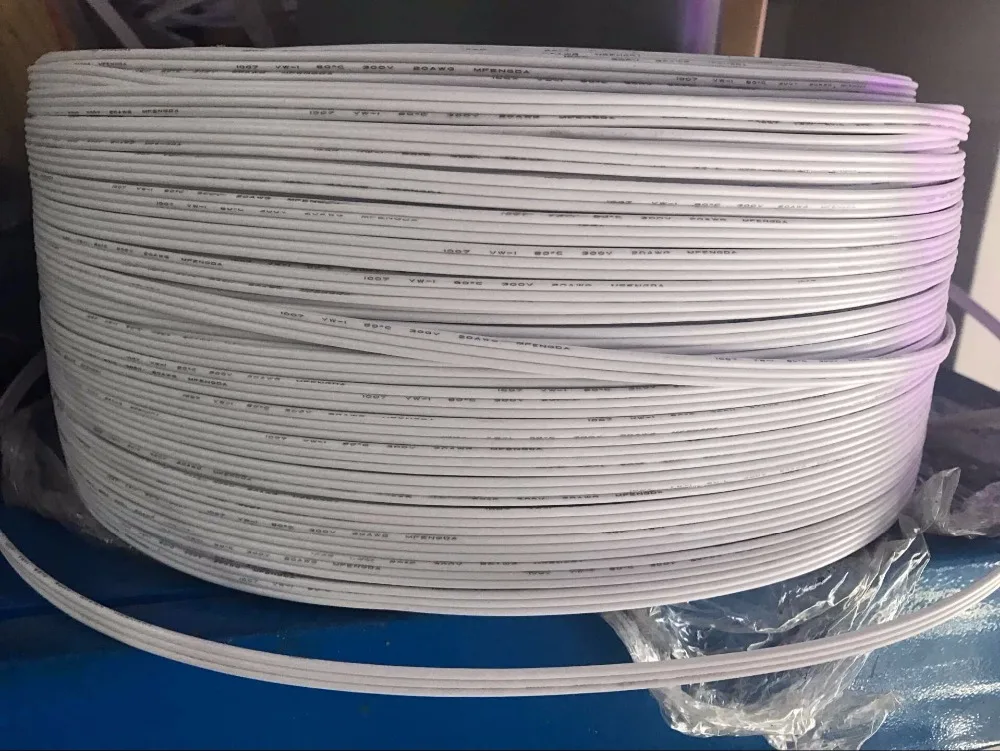 Плоский кабель 18AWG для светодиодного пиксельного модуля 50 м/лот 3 контакта белый