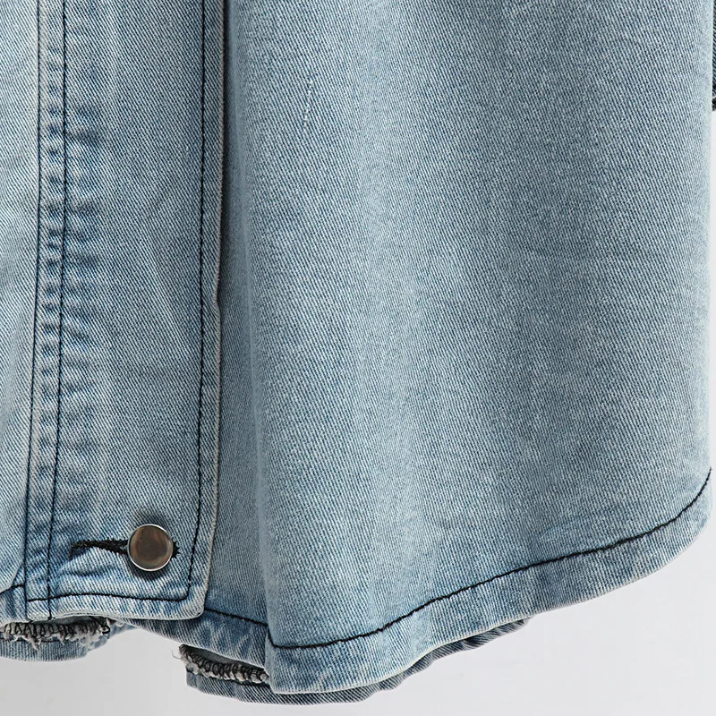 Женское пальто верхняя одежда длинная прямая джинсовая куртка для женщин с