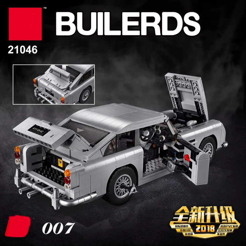 1295pcsNew Expert James Bond Aston Martin DB5 Compatible Legoing 10262 Creator Model Building Blocks Bricks Boys’Toys Gifts | Игрушки и