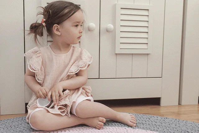 Девочка Лето Сладкий Розовый Блузки Оборками и кружевами Одежды Хлопок лен