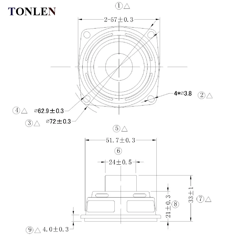TONLEN 2 шт. 2 дюйма полный диапазон динамик 10 Вт 8 Ом динамик рог HiFi DIY домашний кинотеатр Портативный Bluetooth мини музыкальный динамик s Рог