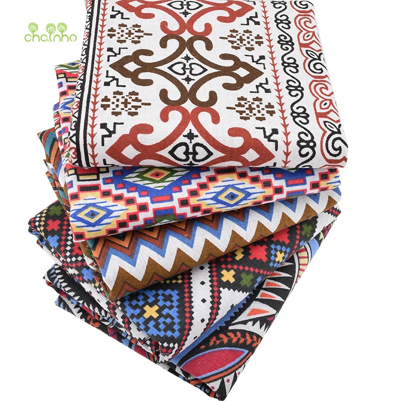 Хлопчатобумажная льняная ткань Chainho с принтом для лоскутного шитья/шитья своими