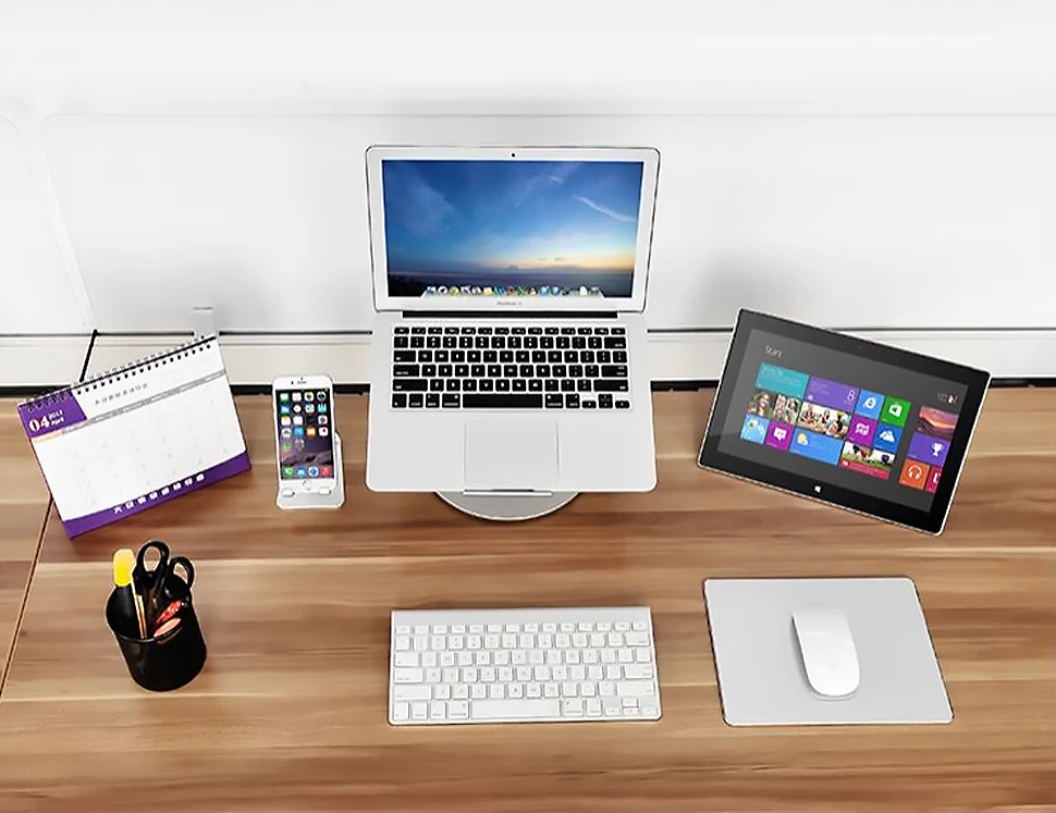 LARICARE подставка для ноутбука из алюминиевого сплава для ноутбука Mac. Вращающийся на 360 рабочий стол. Щепка держатель для ноутбука