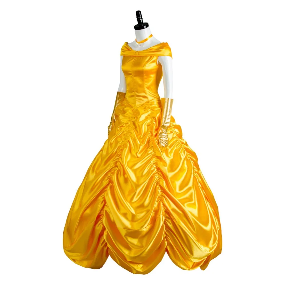 

Beauty And The Beast Belle Costume Custom Made Cosplay Fantasia Adult Princess Belle Costume Halloween Costume Women Full Set
