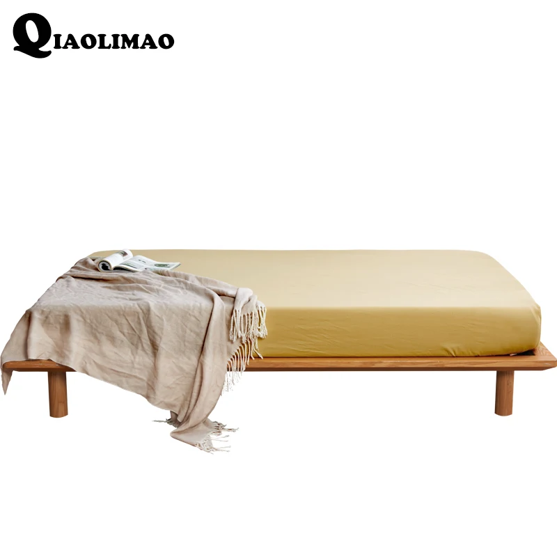 Простыня Натяжная однотонная из полиэстера 180x200 см 180x220 см|fitted sheet|sheet with elasticfitted