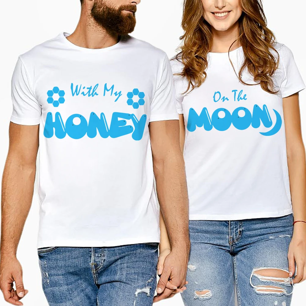 

Matching Couple Clothes Lovers T-Shirts Letter Print Woman T-Shirts Cotton Short Sleeve T Shirt Women Couple Tshirt Men Tees