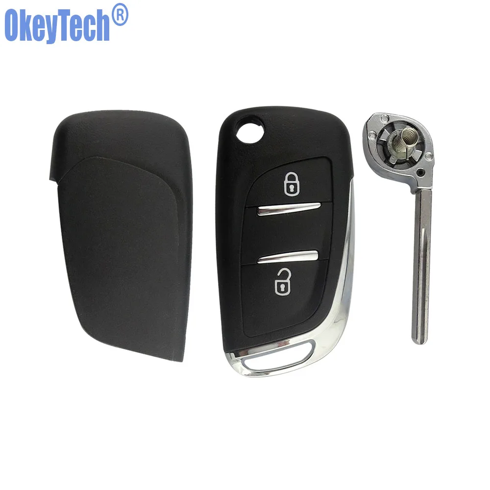 OkeyTech 2 кнопки автомобильный модифицированный дистанционный брелок ID46 чип 433 МГц