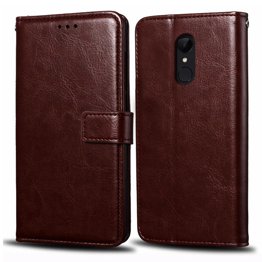 Кожаный флип-чехол для Xiaomi Redmi 5 xiomi Plus силиконовый Магнитный чехол-кошелек Coque redmi
