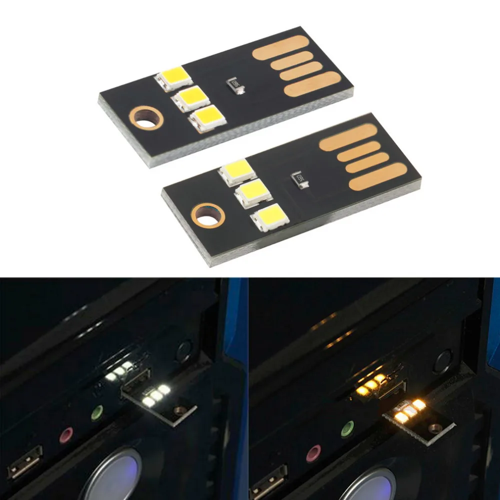 ICOCO 2 шт. высокое качество мини USB свет Кемпинг Ночь Мобильный Светодиодная лампа