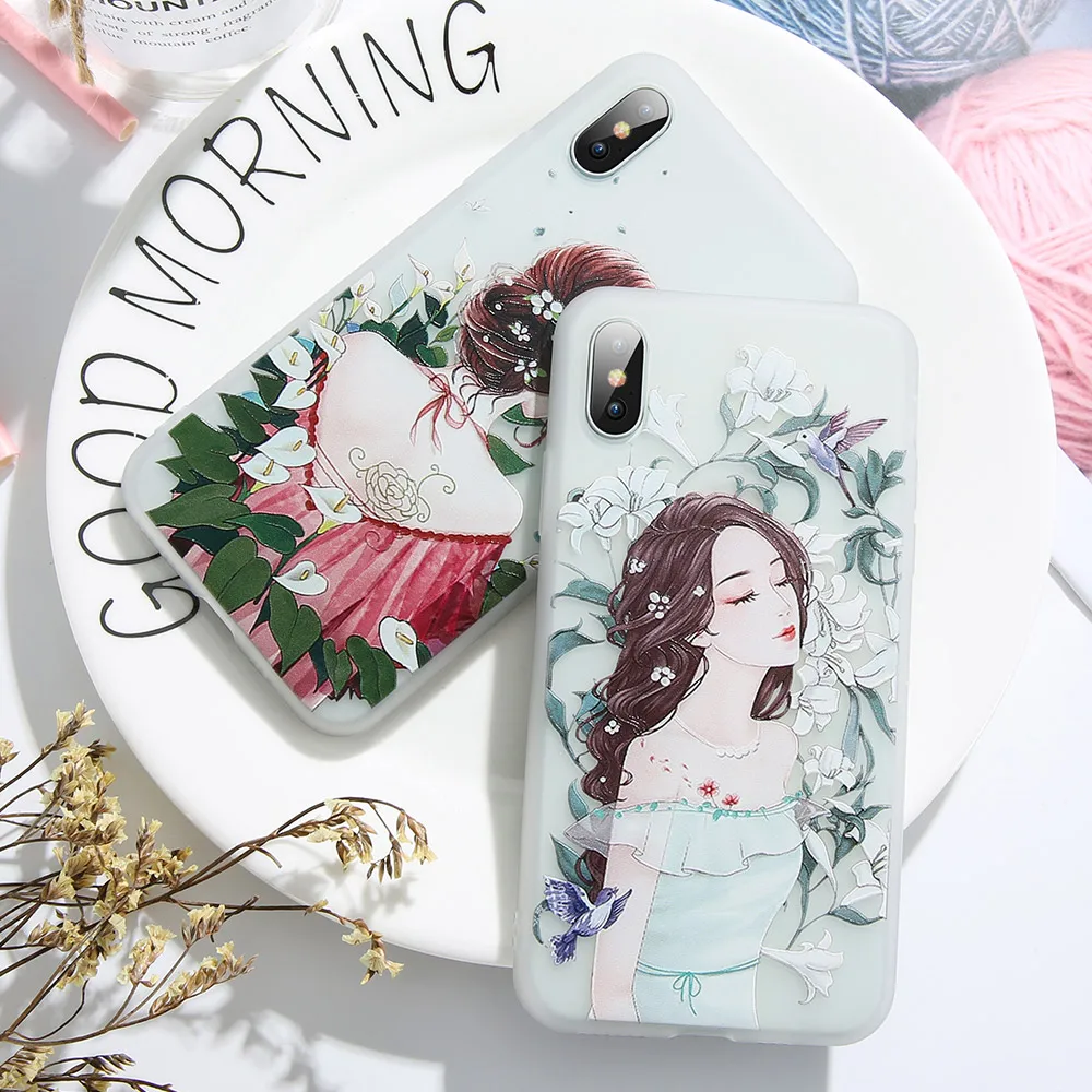 KISSCASE Girly Flower Phone Case For Samsung Galaxy S9 S8 Plus A3 A5 A7 J3 J5 J7 2017 A8 2018 S7 Edge Note 9 Soft TPU Coque |
