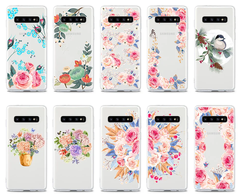 В европейском и американском стиле Стиль цветы для samsung GalaxyS7 S7Edge S8 S8plus S9 S9plus S10 S10plus