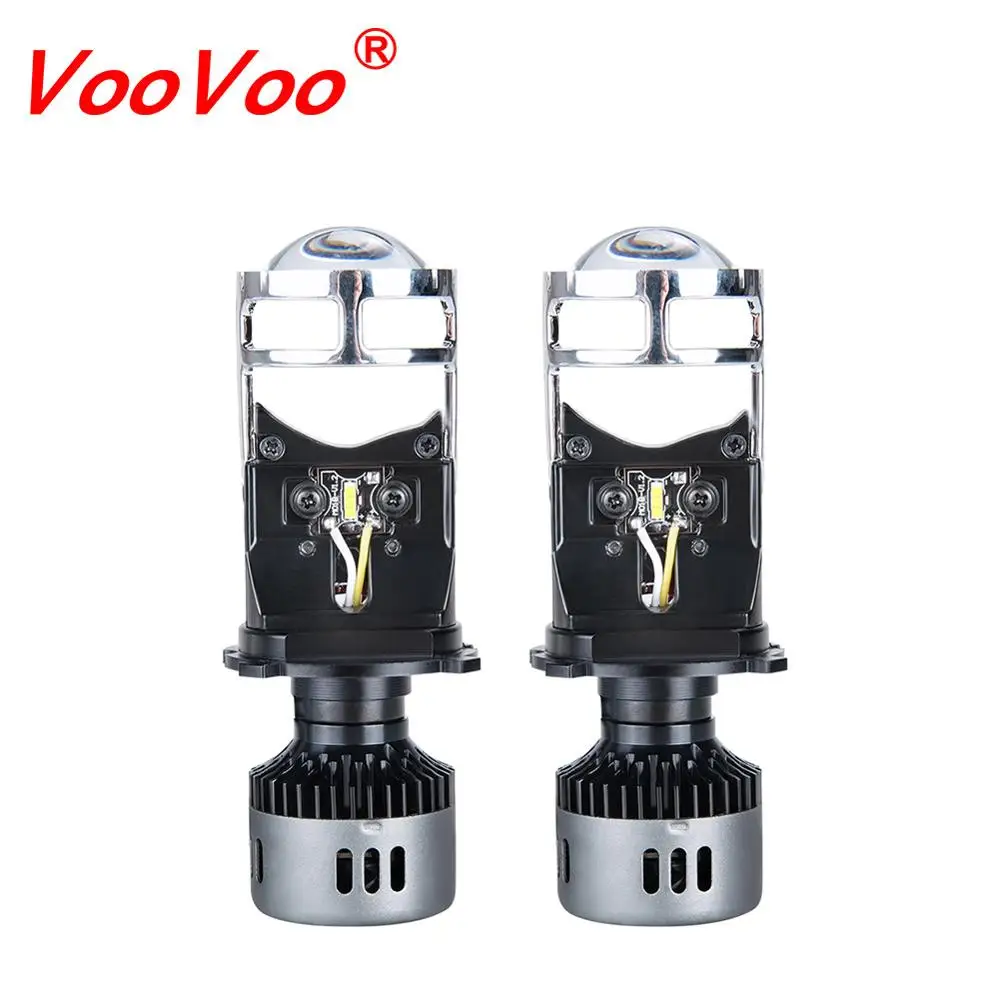 VooVoo H4 светодиодный лампы с мини-проектор Len Conversion Kit 9600LM автомобилей Hi/короче