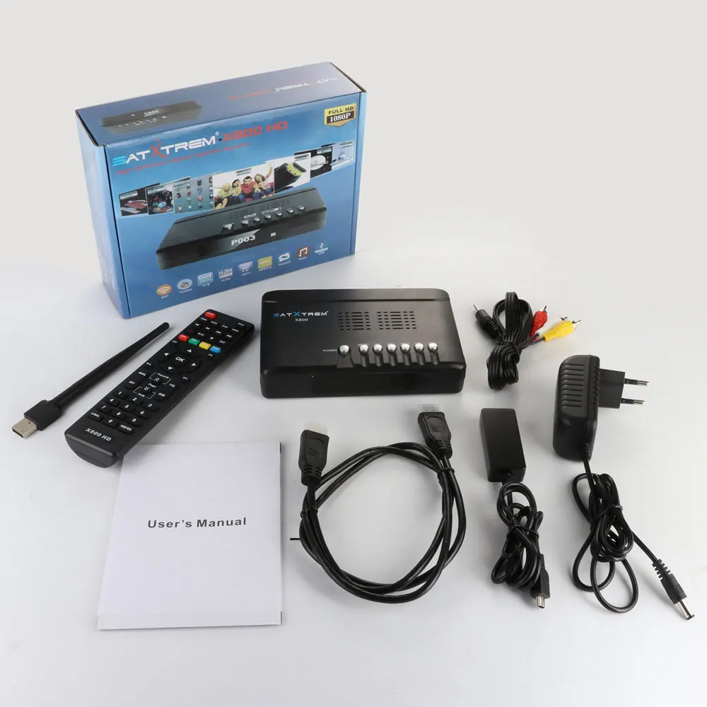 1 год Европа Ccaam-line сервер X800 HD DVB-S/S2 спутниковый ресивер с 1 шт USB Wifi рецептор