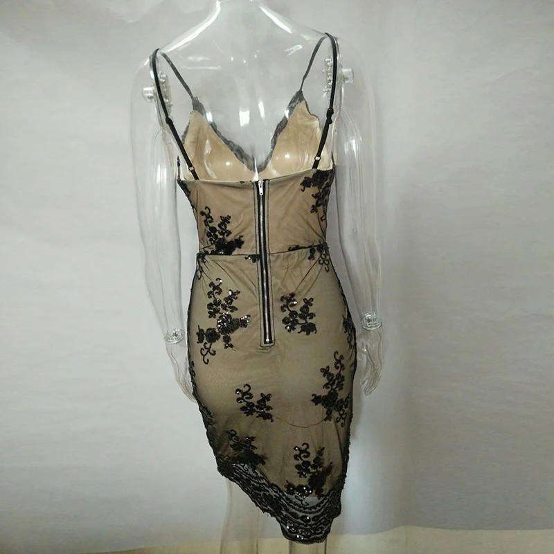 Женское золотистое черное платье с блестками новинка 2017 сексуальный женский