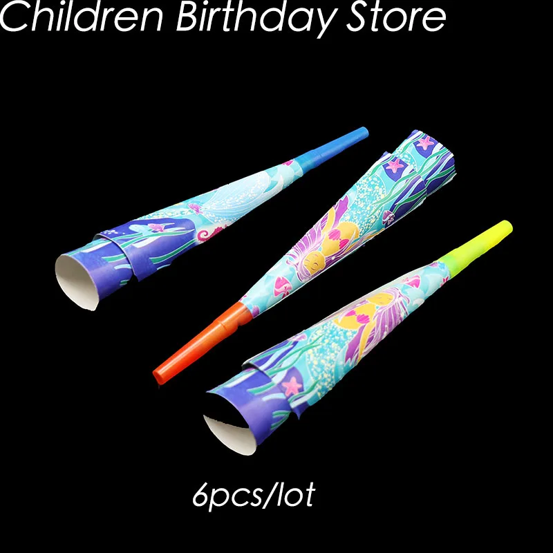 6 шт./лот с рисунком маленькая русалочка тема вечерние трубы День Рождения