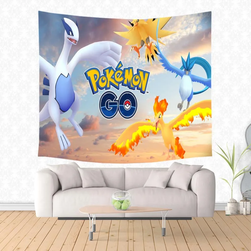 1 Pokemon Go настенный гобелен домашний декоративный полотенце пляжное Пикник пледы Ковер На Заказ одеяло Прямая - Цвет: 1