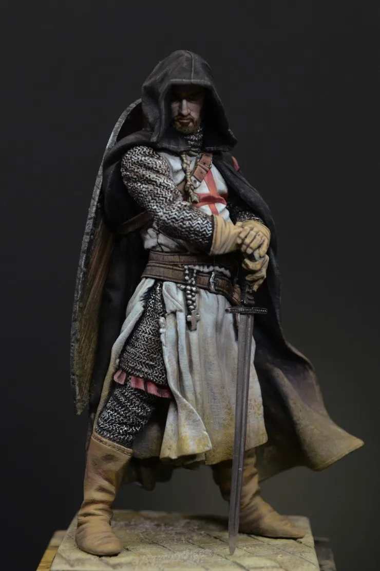 Неокрашенная полимерная фигура Рыцаря тамплиера 1/18|resin figure|1/16 scaleknights templar |