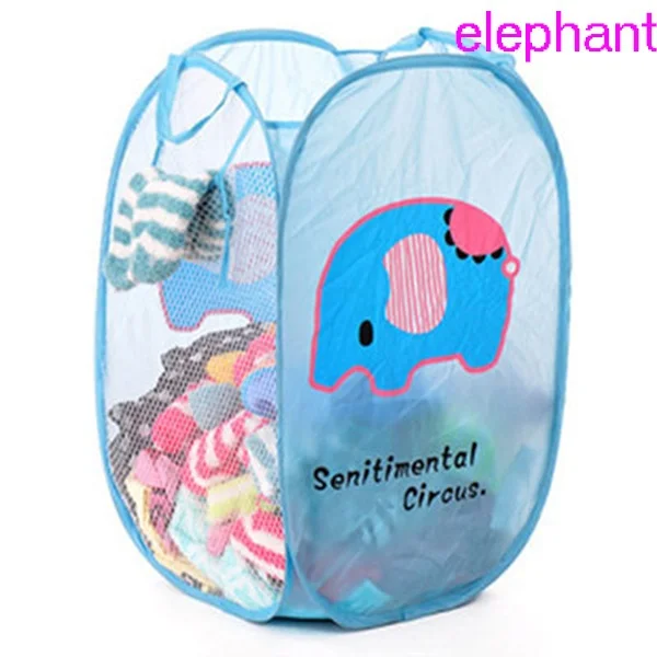 Elephant Складная сетчатая корзина для белья, корзина для белья, детские игрушки, коробка для хранения мелочей - Цвет: Elephant