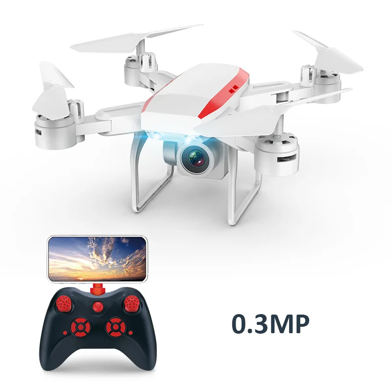 0.3MP Camera White Радиоуправляемый Дрон вертолет WiFi FPV с камерой 4K 16MP HD аэрофотосъемка Радиоуправляемый квадрокоптер Дрон удержание высоты Квадрокоптер Дрон - Цвет: 0.3MP Camera White