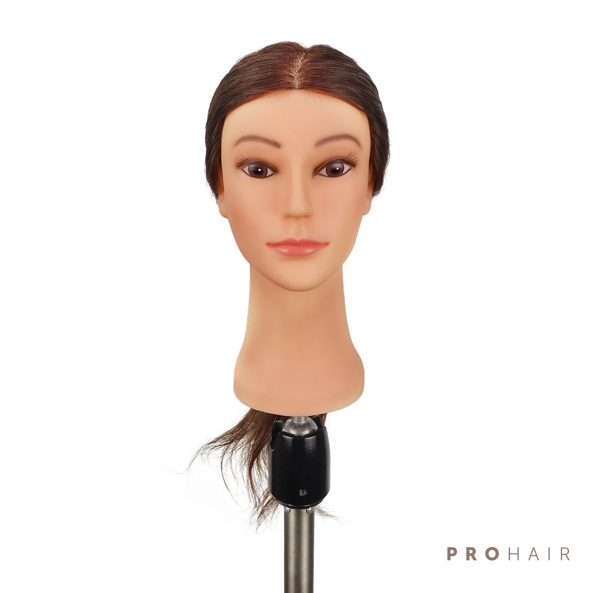 PROHAIR 45 см 18 '𧄀% человеческие волосы темно-коричневый мини-Тренировка головы