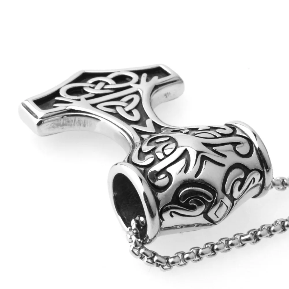 Хип хоп 316L нержавеющая сталь Viking Mjolnir Rune Thor Hammer амулет викинга молоток