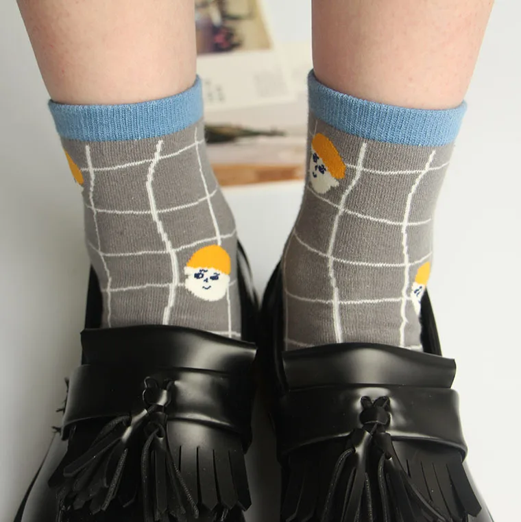 Модные Плетеные носки с изображением дома 5 пара/лот Корейская домашняя серия