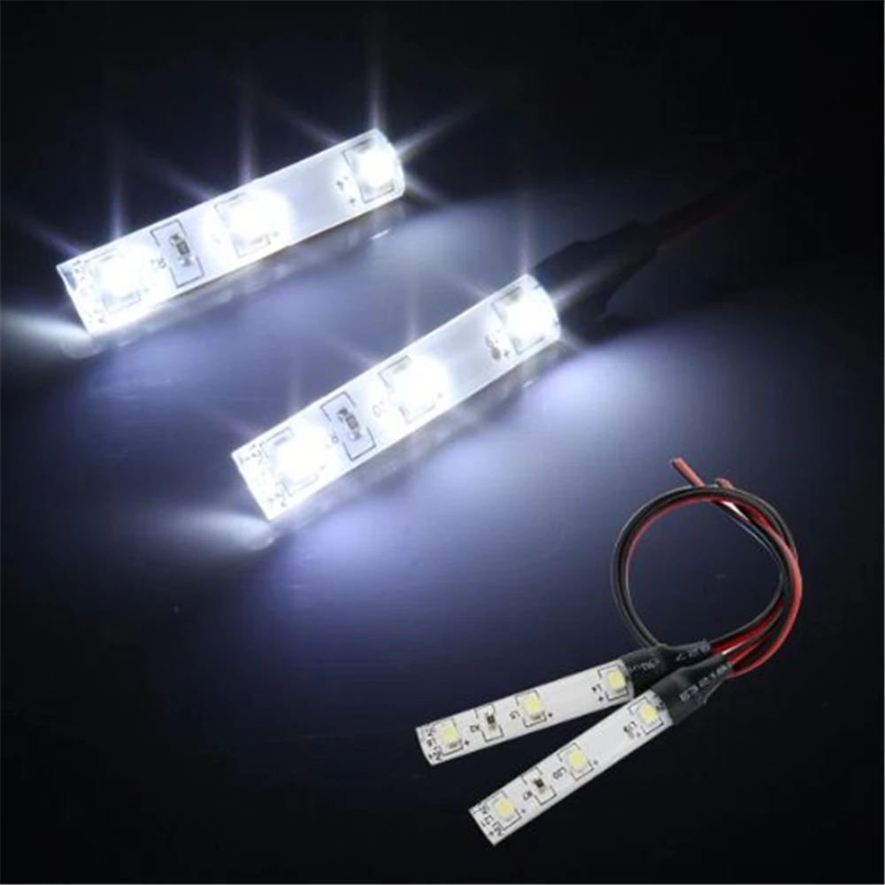 2 х автомобильные белые 3528 SMD 3 светодиода полоса водонепроницаемая лампа Декор