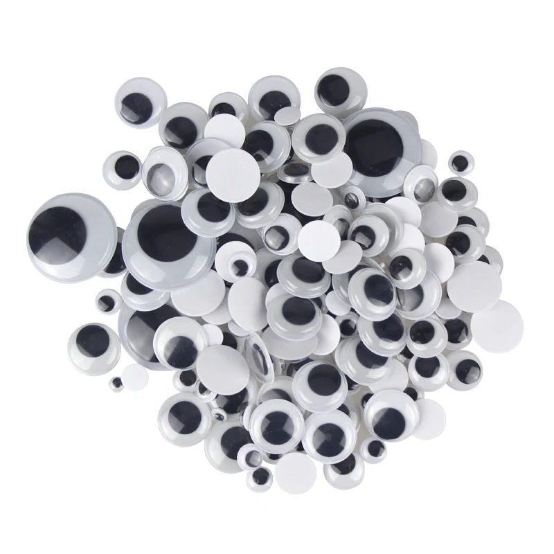 100 шт. детский сад ремесло деятельности глаз Черный и белый ангельские глазки с