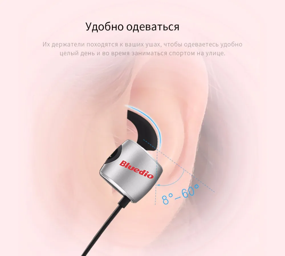 Bluedio TE Bluetooth наушники спортивные беспроводные гарнитуры с Микрофоном и противопотовые наушники