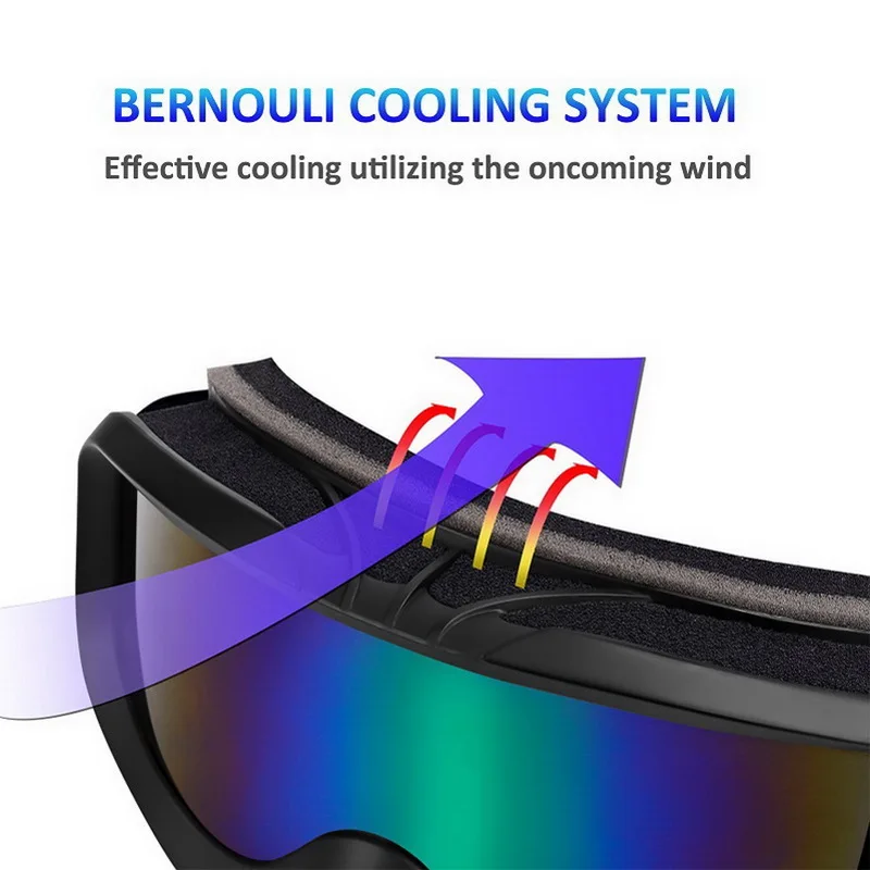 Редмапл лыжные очки Для мужчин женщин сферические двойной Слои объектив UV400