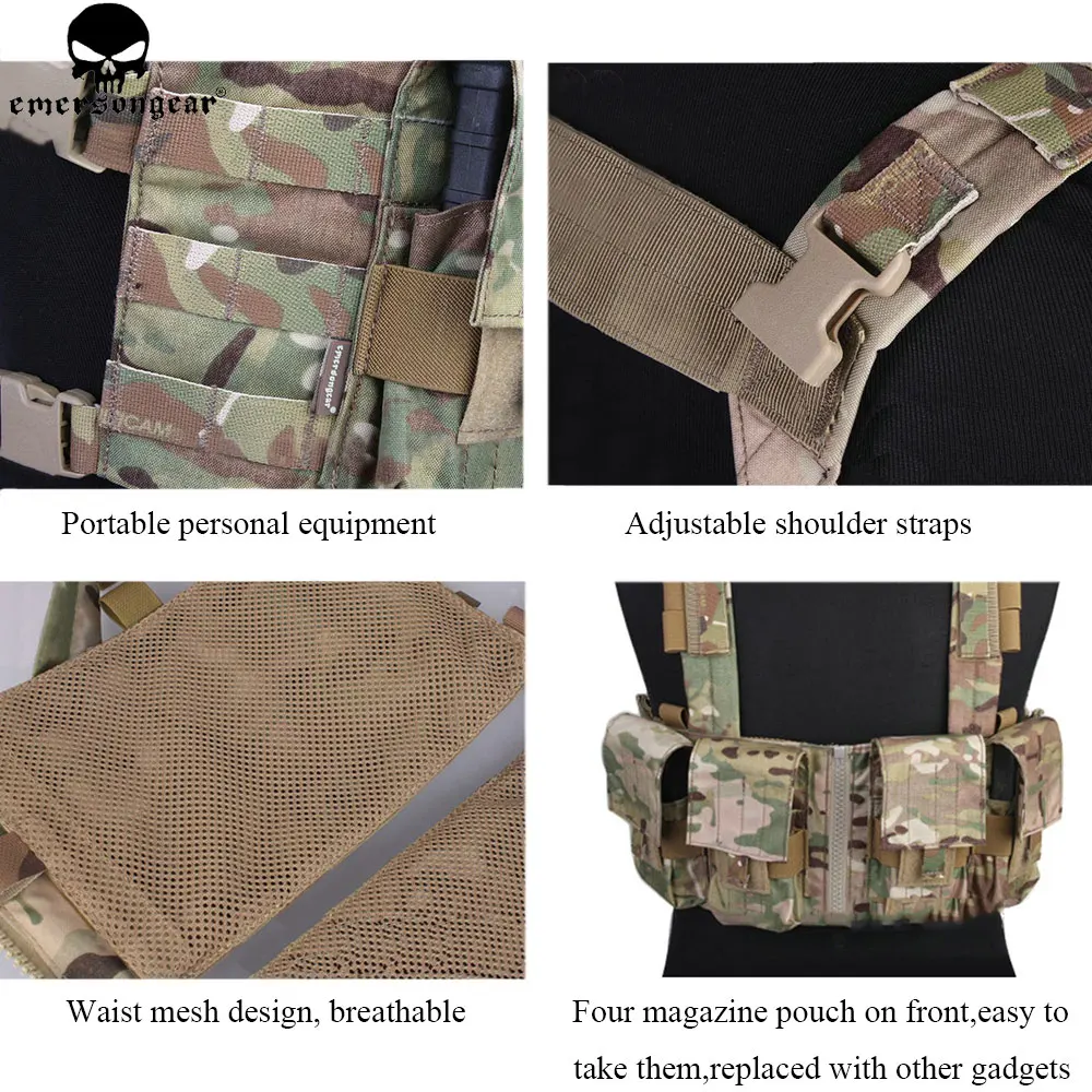 EMERSON LBT1961K Style7.62 Тактический нагрудный MC500D военное снаряжение Мультикам EM2978 AOR1 AOR2