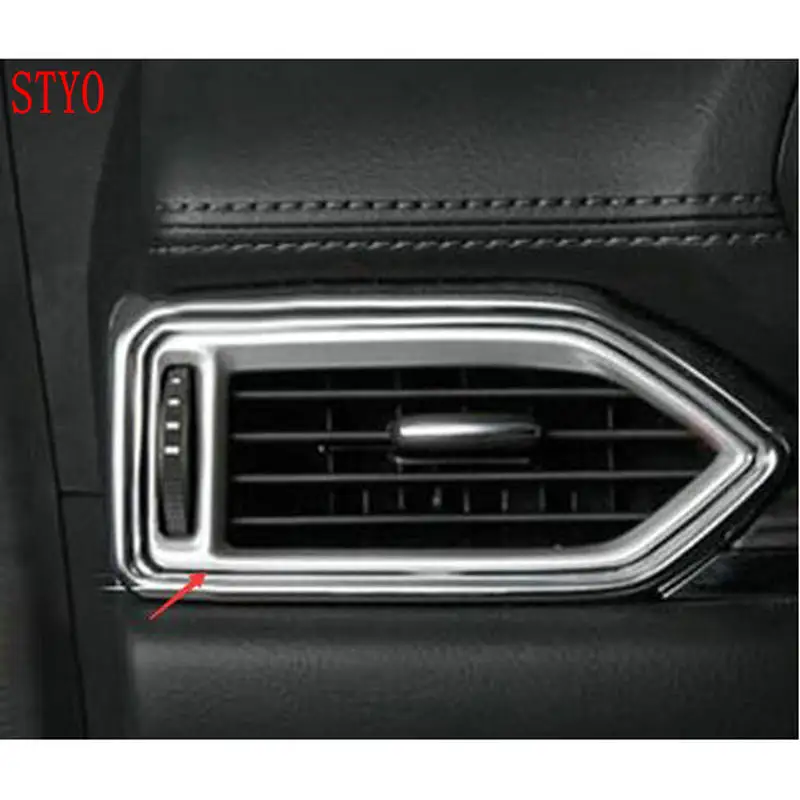 

STYO Car ABS Matte Carbon Fiber Interior Side Air Conditioning Vent Outlet Cover Trim For 2017-2018 LHD MAZDAS CX-5 CX5