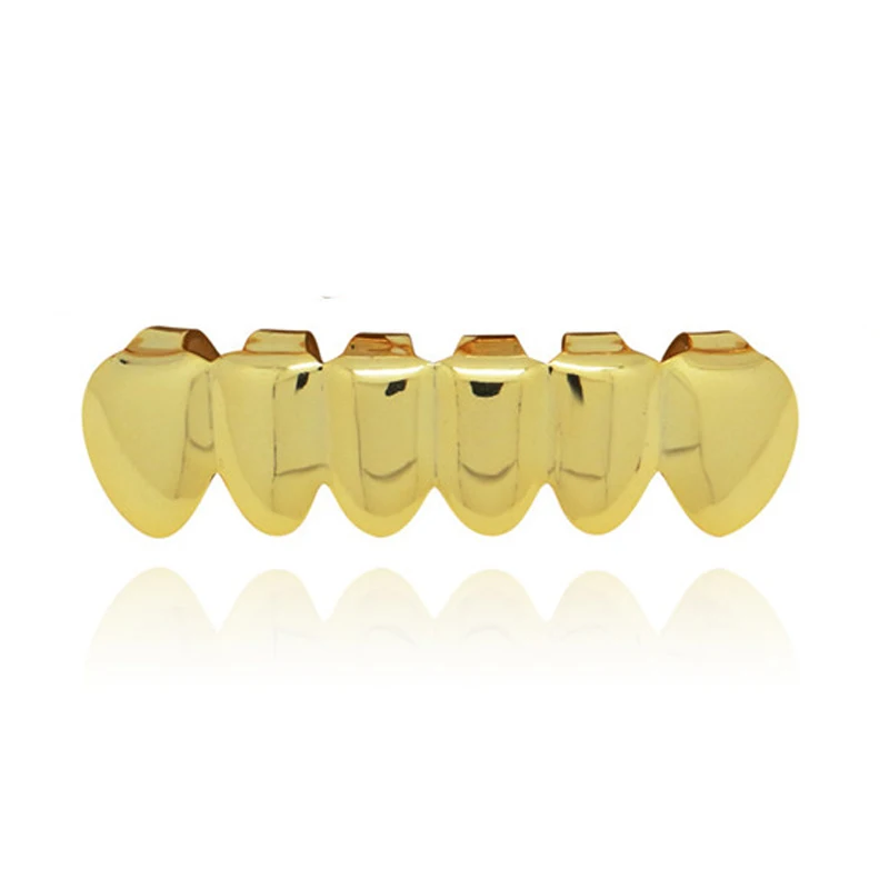 gold bottom Хип-хоп ЗУБЫ Grillz Топ снизу золотые грили стоматологические Хэллоуин вампирский зуб шапки Косплей Рэппер рот ювелирные изделия вечерние XHYT1014-G - Окраска металла: gold bottom