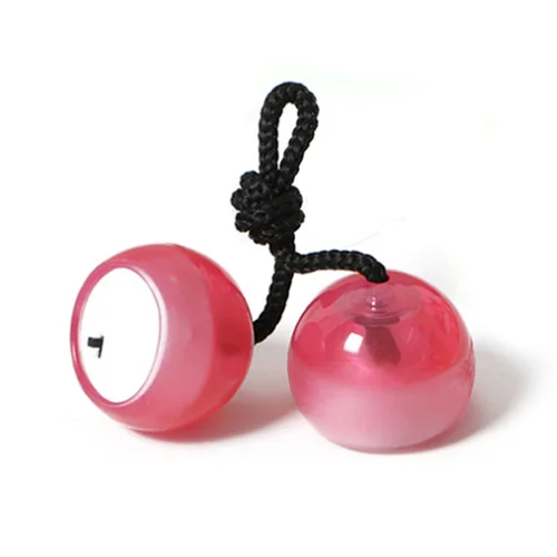 Pink 1pc 2 Balls Funny Fingers Decompression Toys for Kids Yoyo Led Lights Colorful Fingers Ball Birthday Halloween Christmas Gifts - Цвет: Pink