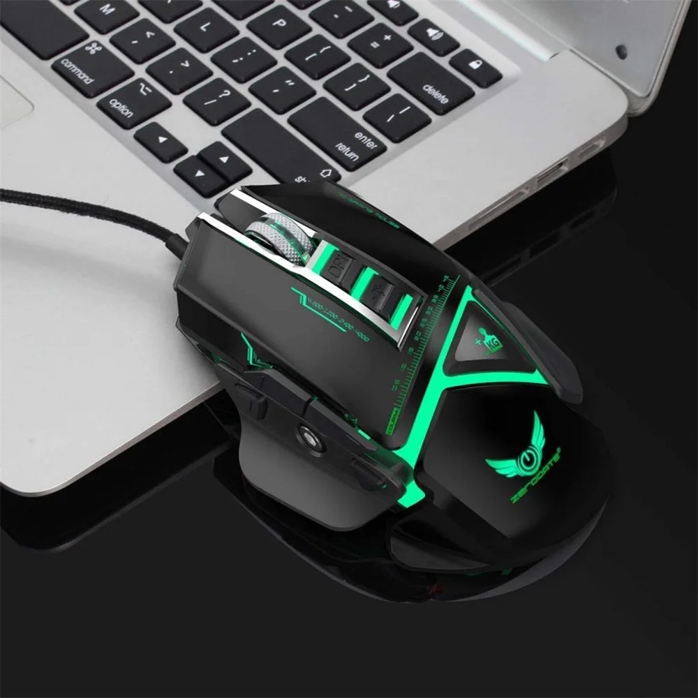 FELYBY профессиональная Проводная игровая мышь USB Дыхание LED 3200 точек/дюйм 11 кнопок