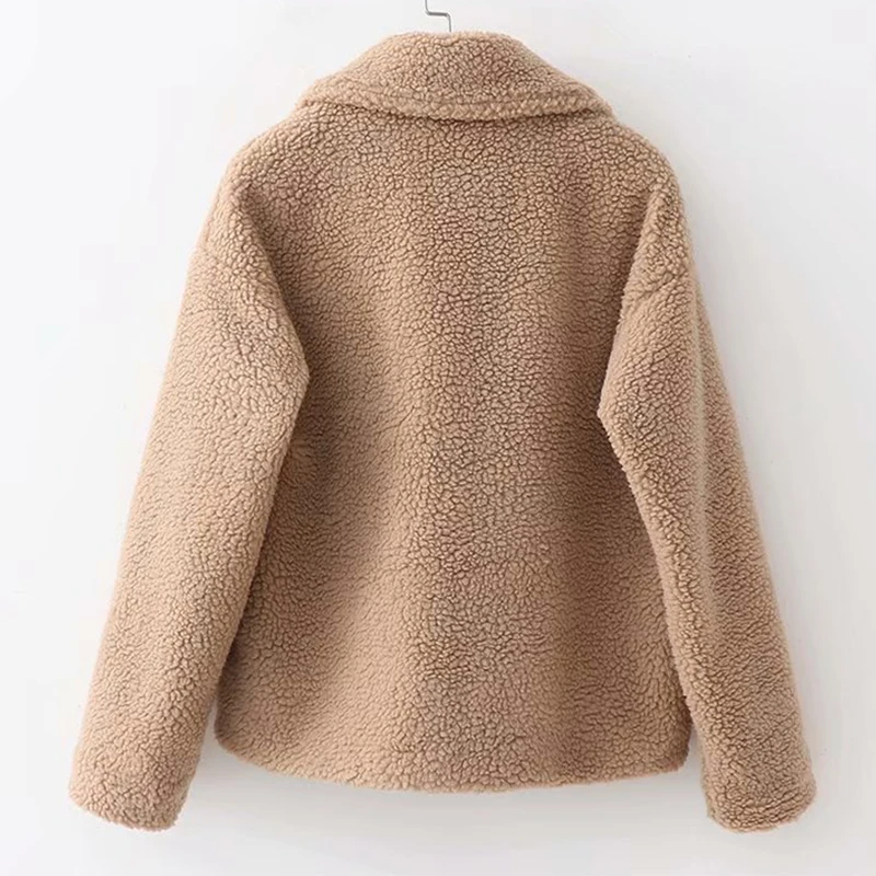 Wool Jacket Autumn Coat Thick Outwear Women Clothing Female Warm Button Fleece Jackets For Ladies Casual | Женская одежда