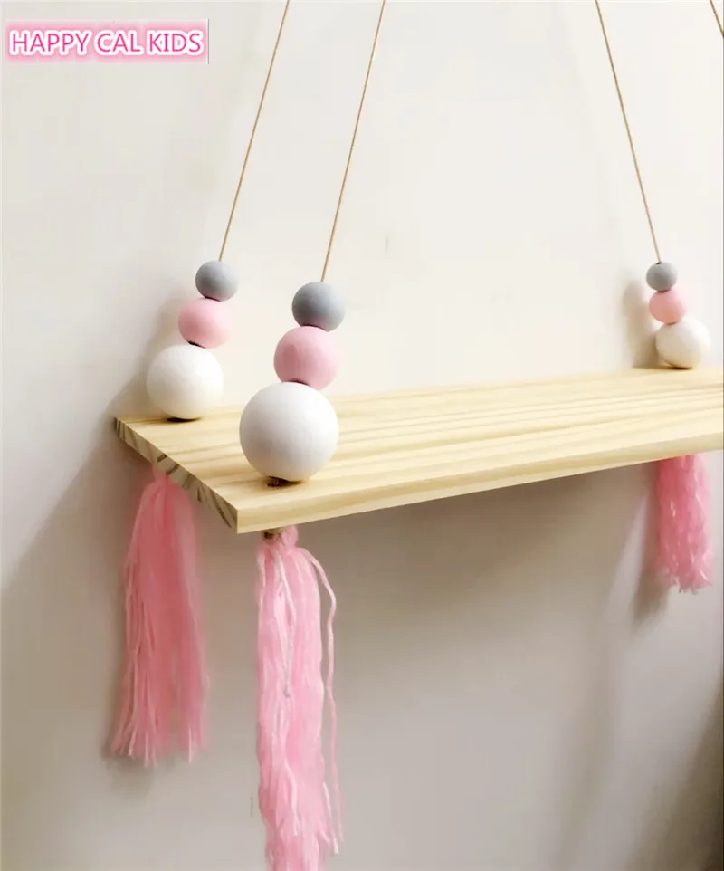 White Pink Gray INS детские настенные деревянные жемчужные комнаты Макарон на стене декоративные рамки реквизит для украшения для детской комнаты - Цвет: White Pink Gray