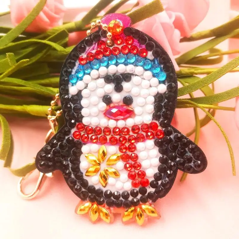 4 шт. DIY Животные алмазная живопись брелки для ключей полная выкладка особой формы